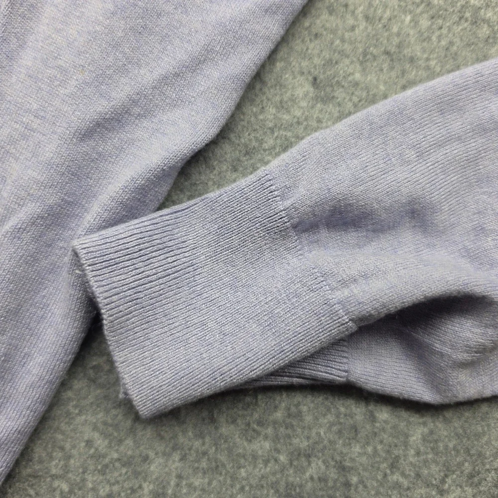Banana Republic Luxury Blend Silk Cotton Cashmere V-Neck Sweater Purple Mens M